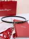 Ferragamo # Classic Gancio belt for women Smooth calfskin plain surface, full of