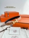 Classic Mini H belt with exquisite hardware and imported Epsom leather, 24mm wid