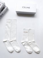 comes with packaging DDD. 2 pairs per box DDD. Celine's classic logo cotton mid