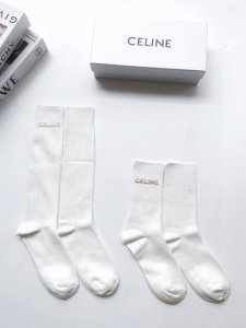 comes with packaging DDD. 2 pairs per box DDD. Celine's classic logo cotton mid