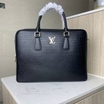 The latest hot-selling Lv double-zip crocodile-print briefcase from our top-tier