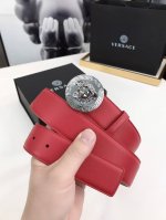 This Versace Fashion Belt Is Crafted From Soft Calf Leather And Features A Three
