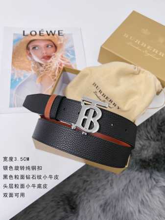 Special Burberry Top Quality Width 3.5Cm, Grained Diamond Pattern Top-Grain Cowh - Click Image to Close