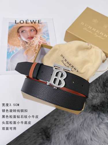 Special Burberry Top Quality Width 3.5Cm, Grained Diamond Pattern Top-Grain Cowh