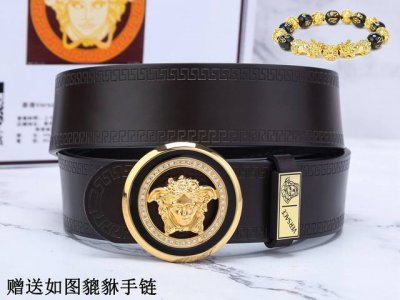 Belt: Versace. Ver Authentic Single Belt: 100% Top-Grain Cowhide Leather, Guaran