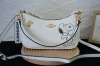 Coach Cbj76 Classic Signature Teri Shoulder Bag, PVC and Leather Crossbody Handb