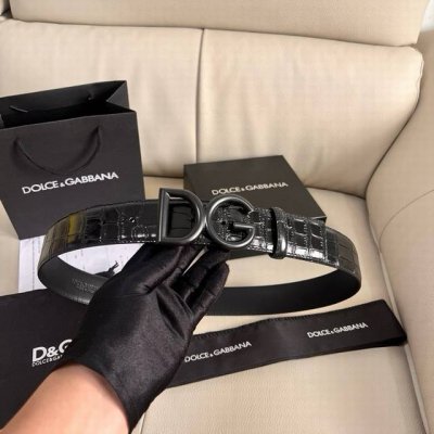 dg Width 4.0Cm Dolce&Gabbana New Men's Crocodile Pattern Belt With New Ruthen