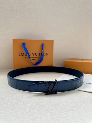 Special 3.4-Inch Wide This Lv Heritage Double-Sided Belt Features A Striking Con