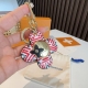 Lv keychain sunflower pendant series three-dimensional flower bag pendant stripe