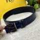 fendl Fendi Width 40Mm Double-Sided Original Calfskin With Single Ruthenium P