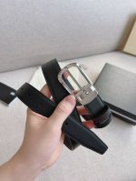 Wanbaojia - Original Order# Business Genuine Leather Automatic Buckle Belt Simpl