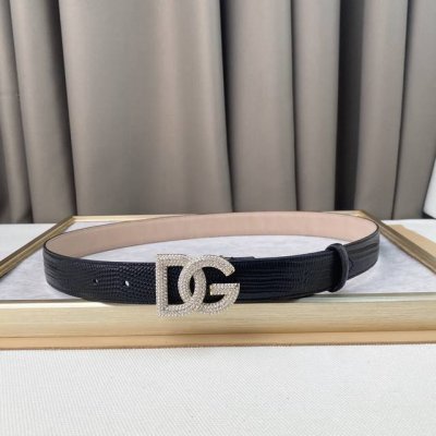 d&G Belt New Style Fine Copper Hardware Buckle Original Lizard Pattern Cowhid