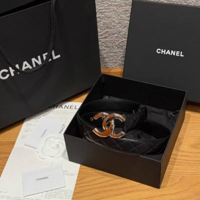 Chanel New Women's Belt Ddd. Features the classic metal double C logo, made of d