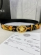 Width 4.0Cm Versace This Palazzo belt is made of cowhide leather and decorated w