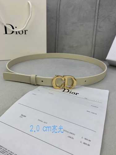 Width 2.0 Cm Dior Dior Best-Selling Flat Wireless Belt Body, Imported Calf Leath