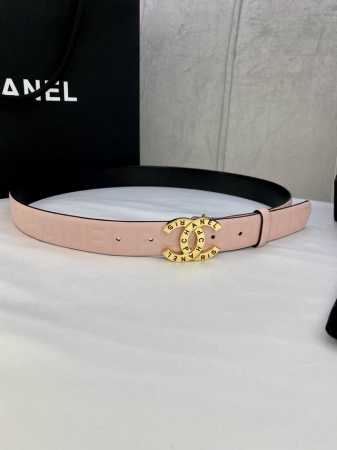 Width 3.0 Cm Chanel Imported Soft Calfskin Leather With Gold And Silver Patterne - Click Image to Close