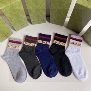 Specially packaged Gucci new mid-calf socks! Five pairs per box, same style as i