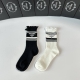 Specially packaged Prada new striped cashmere slouch socks! Two pairs per box, s