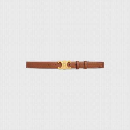 Special Celine Width: 2.5 Cm, Belt Body Made Of Brown Top-Grain Leather With A T - Click Image to Close
