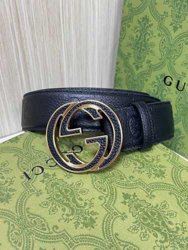 4.0 wide calfskin classic embossing, counter new version Logo horizontal label,