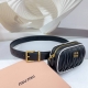 3.0Cm Miu Miu New Waist Bag, Double-Sided First Layer Cowhide Leather, Length: .