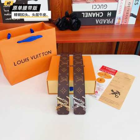 Louis L Donkey Home, 4.0cm wide, with original, top-grain cowhide leather on th - Click Image to Close