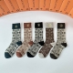 Special Packaging Louis Vuitton New Embroidered Mid-Length Slouch Socks! Five pa