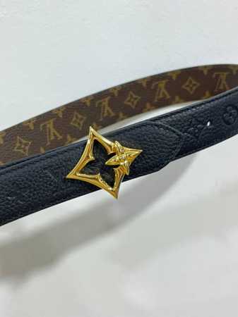 Special Double-Sided Belt Crafted From Monogram Canvas And Monogram Embossed Lea - Click Image to Close