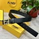 Fendi Official Store Same Style 4.0Cm Wide Double-Ring Reversible Belt With Ff S