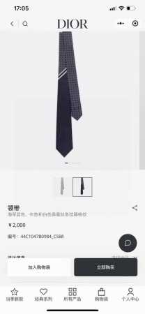 Dior's new tie Dior men's silk rattan check tie is rare and shows exquisite craf - Click Image to Close