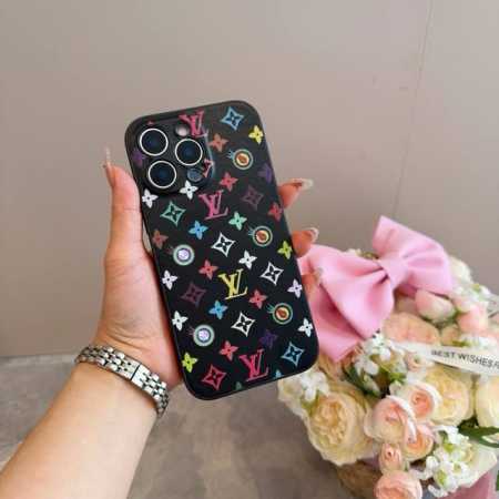 Lv Murakami Takashi 33 color white tri-color black tri-color mobile phone case L - Click Image to Close