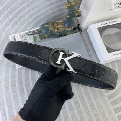 Ck Special leather belt series, original factory hardware, high-quality stainles