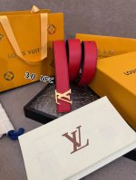 Special Lv Women's Belt, Full Set Packaging. This 3.0 Cm Lv Initiales Double-Sid