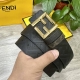 Special Fendi Fendi Store Authentic Wide 4.0Cm Double-Ring Reversible Belt Ff Sn