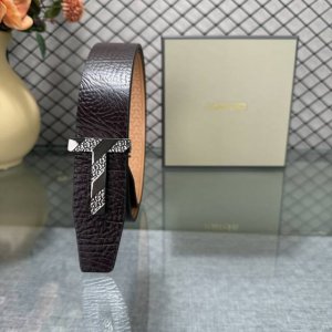 Tom Ford's latest trendy double-sided top-grain cowhide leather model, 3.8mm wid