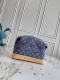 Top Original Single 163 Chip M13893 Lv X Tm Cosmetic Pouch Gm Denim Cherry Cosme