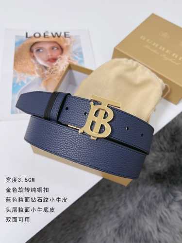 Special Burberry Top-Quality, Width 3.5 Cm, Grain-Textured Diamond-Patterned Top