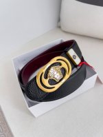 Product Name: Versace Original Belt, Belt Model: Buckle, Classic Human Head Pure