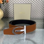 Tom Ford's latest trendy double-sided top-grain cowhide leather model, 3.8mm wid