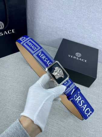 Width 4.0Cm Versace This Palazzo Belt Is Made Of Cowhide Leather And Decorated W - Click Image to Close