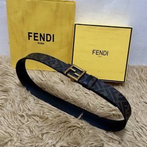 Fendi full packaging, same style as in boutiques, 4.0cm wide, double-ring revers