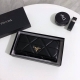 Color: Black Size: 19X10 Prada popular original sheepskin bi-fold wallet with e
