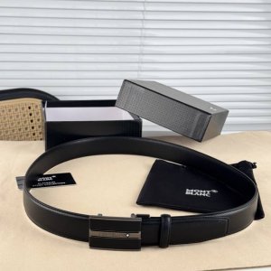 Montblanc Business Casual Formal Wear Can Be Worn 3.5Cm Latest Buckle Polished B