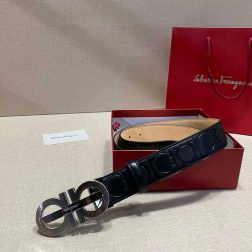 Salvatore Ferragamo 3.5cm custom men's belt, choose your own combination of doub