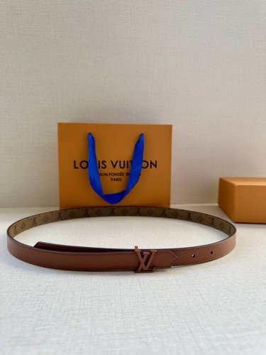 Special This 2.0-Inch Wide Lv Circle Double-Sided Belt Combines Leather And Mono