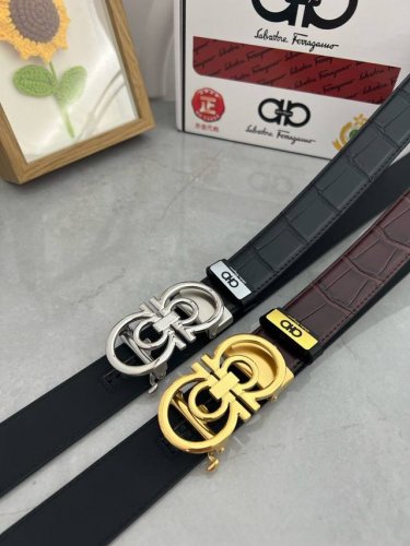 Product Name: Ferragamo Automatic Belt Material: Genuine Leather Belt Made From