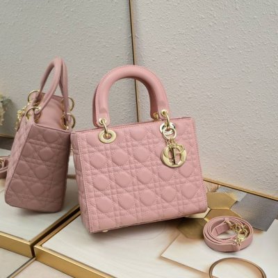 Five-grid sheepskin pink My Lady new design, flap bag, one-shoulder handbag cla