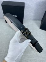 Width 3.0Cm Chanel Chanel Women's Belt New Style Soft Lined Imported Calfskin wi