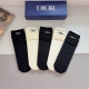 Box of 5 pairs (with packaging) Dior high-quality embroidered knee-high socks,