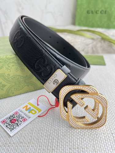Product Name: Gucci Original Belt Model: Buckle, Pure Steel Diamond Buckle, Top